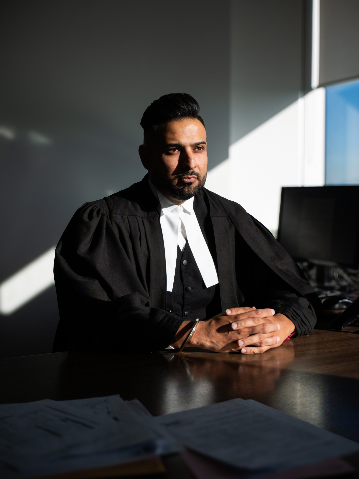 A real estate lawyer at the Spectre Law office in Surrey, British Columbia